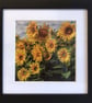 Framed Photographic Greetings Card - Sunflowers