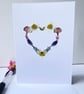 Handmade Real Pressed Flower Heart, Greeting Card, Blank - Image 2