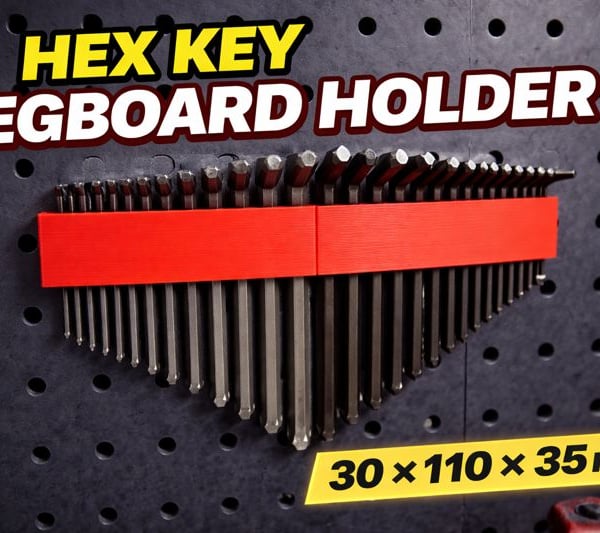 Hex Key Pegboard Holder - 30 - 110 - 35mm