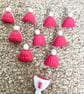 Pink Bobble hat novelty buttons 15mm - Image 2