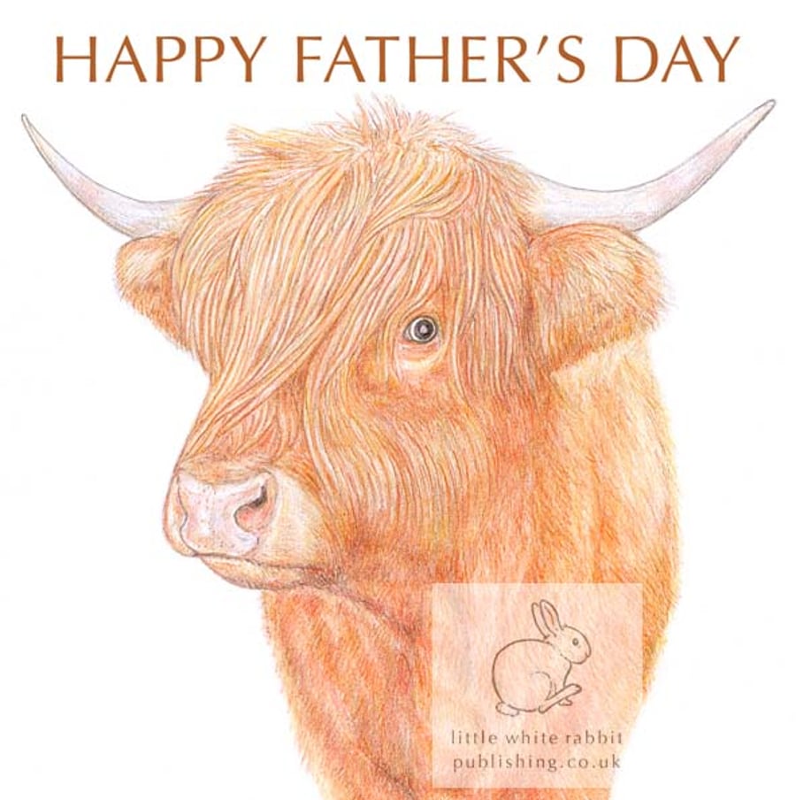 Highland Cow - Father's Day Card