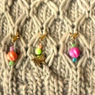 Set of 3 sheep stitch markers with lobster clasp
