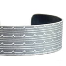 Wave pattern aluminium cuff grey - second