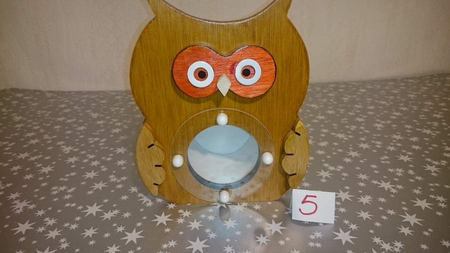 Money Box Handmade Wooden OWL ( 124 )  SPECIAL CHRISTMAS  OFFER