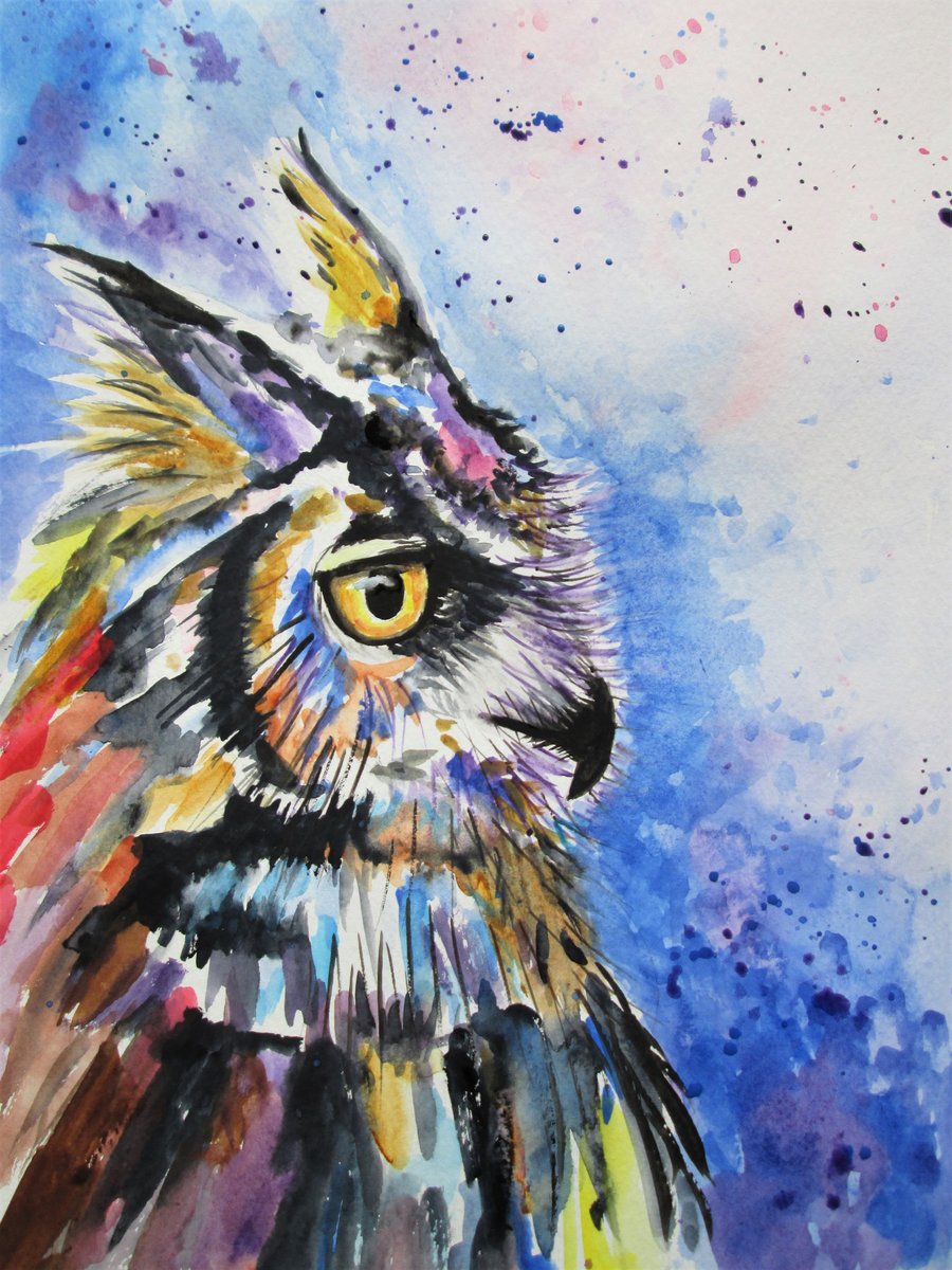 Owl Portrait original painting