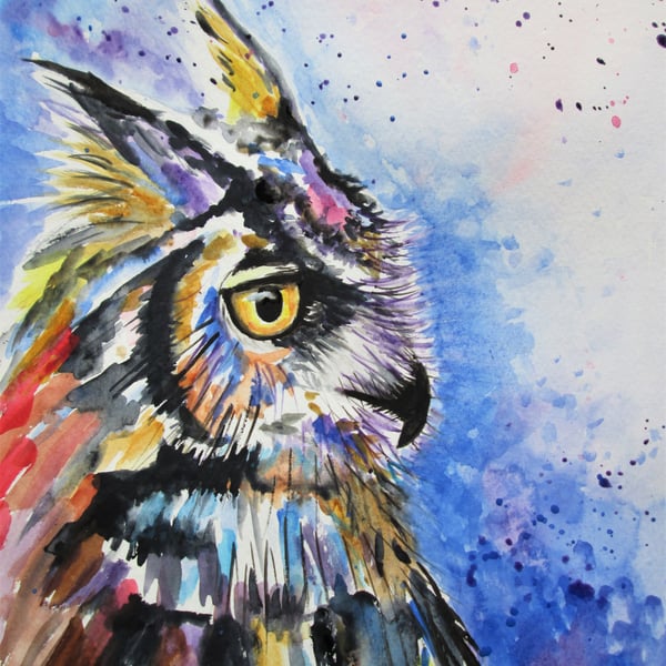 Owl Portrait original painting