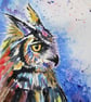 Owl Portrait original painting - Image 1