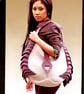 Large Grey Leather Tote - Image 1