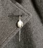 Snowdrop Pin hand made from Silver - Image 2