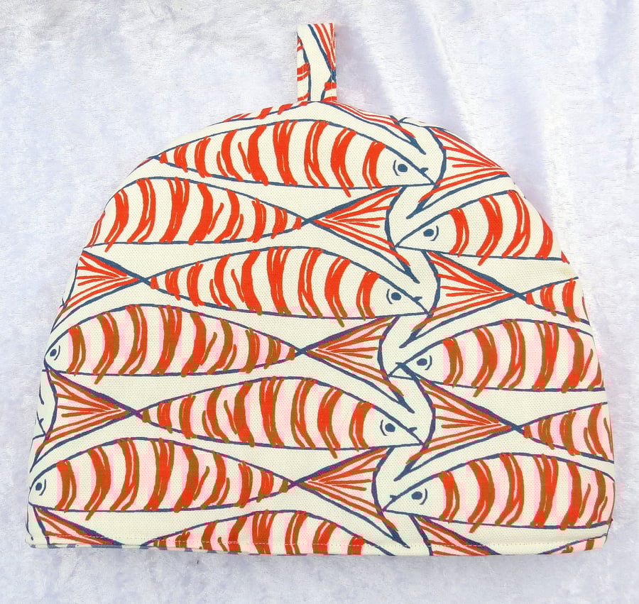 Tea Cosy, small tea cosy,  to fit a 2-3 cup teapot, fish