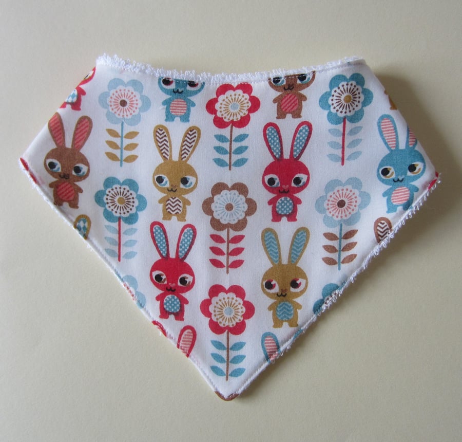 Bunny Rabbit Baby Bandana Bib