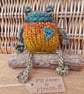Handmade Knitted Frog named Mouse – One of a Kind Frog Ornament Whimsical Gift - Image 1