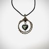 Heart shape Black Obsidian Pendant