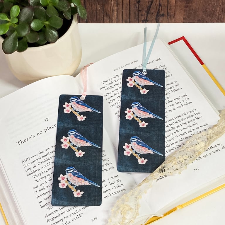 Bluetit Laminated Bookmark