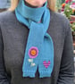 Scarf with Bold Scandi Flower Design - Image 4