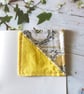 Bees Script Fabric Corner Bookmark, , Yellow - Image 2