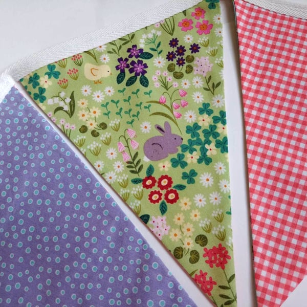 Bunting - Spring Flowers reversible to farm animals