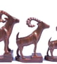 Set of 3 Hand Carved Wooden Goat Sculptures - Handmade Wooden Animal Home Decor - Image 5
