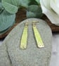 Earrings, 14ct Gold Filled and Lace Patterned Brass
