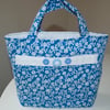 Blue and White Floral Lunch Tote Bag