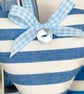 BLUE AND WHITE STRIPED HEART DECORATION - maxi size - Image 2