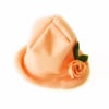 Peach felt hat - reserved for Sue