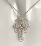 Sterling Silver Chainmaille Celtic Style Pendant - Image 1