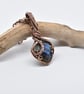 Wire Wrapped Faceted Blue Labradorite and Copper Pendant - Image 8
