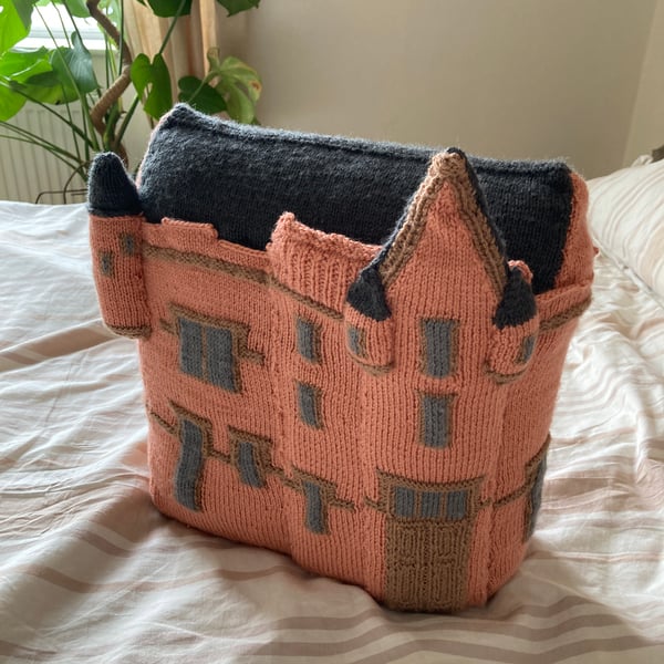 Scottish pink castle cushion 