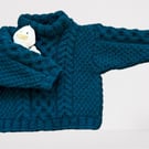 Hand Knitted Neutral Gender Jumper to fit age 6 - 12 months