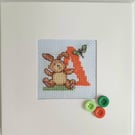 Bunny Card Personalised with A