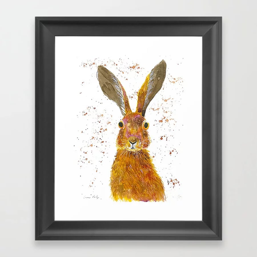 A3 Hare  Print of 240 gsm paper, card