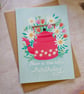 Teapot & Daisies Tea-riffic Birthday card for tea lovers - Image 3