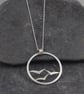 Flock of Gulls Sterling Silver Statement Long Pendant - Image 3
