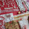 Silk Wedding Slow Stitching mindfulness kit - rose pink