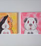 Guinea Pig Miniature Original Acrylic Painting with Easel Letterbox Gift   - Image 2