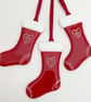 Fused Glass Christmas Stocking Hanging Decoration (Green) - Image 3