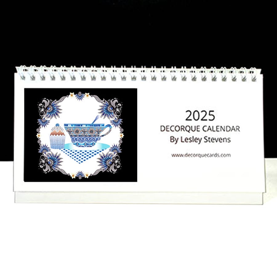 A New Desk Calendar 2025 – Time for Tea- 12 unique new designs 