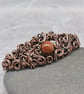 Wire Wrapped Goldstone and Copper Cuff Bracelet - Image 6