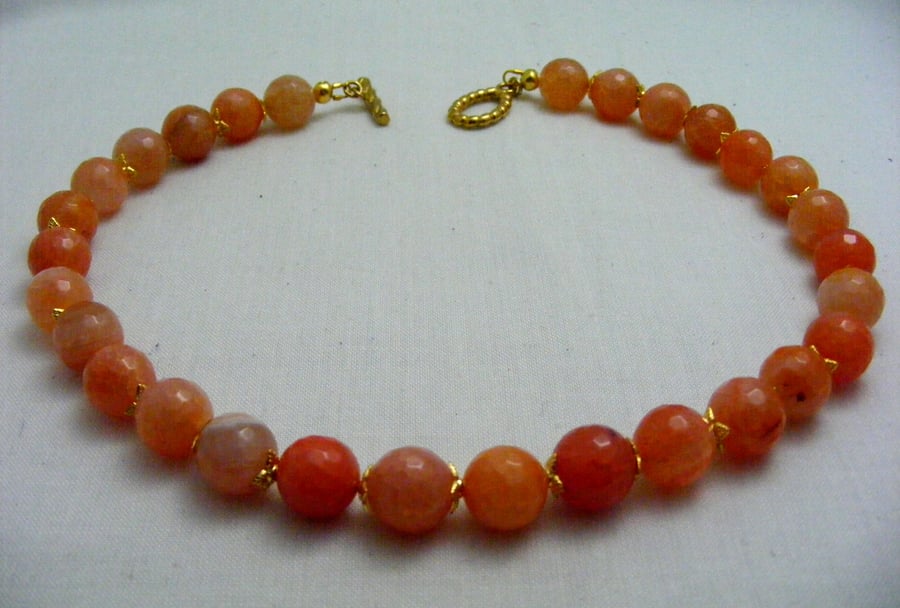 Orange Agate Necklace