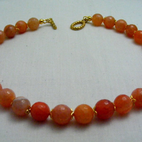 Orange Agate Necklace