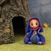 Tiny Garden Gnome 'Saro' with jewel OOAK Sculpt by Ann Galvin