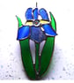 Iris Suncatcher Stained Glass Blue Purple Flower 027 - Image 2