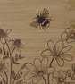 Pyrography chopping board, bees and wildflowers nature design, kitchen gift - Image 4