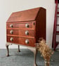 Vintage Solid Wood Secretary Desk – Mid-Century Style Bureau with Drawers