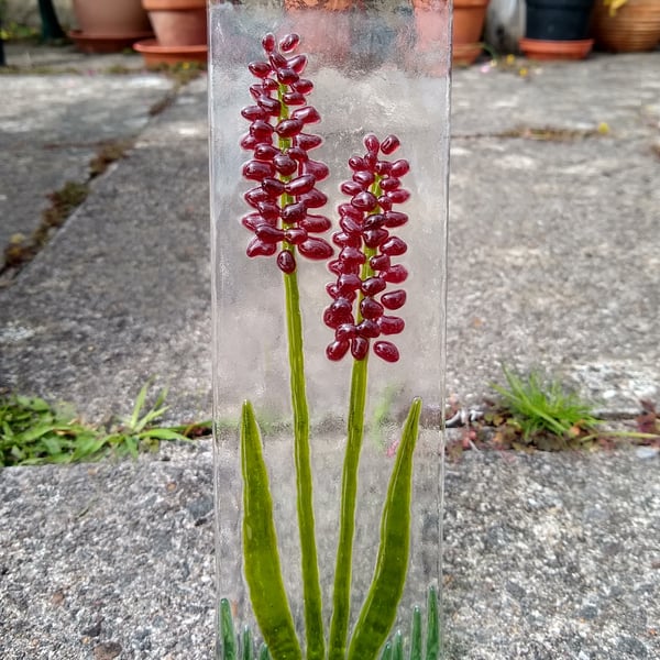 Seconds and Samples sale: Marsh Orchid fused glass stand