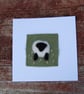 Sheep needle felt wool card, Easter card, birthday card, get well card - Image 1