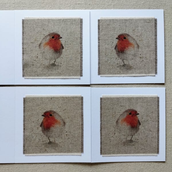 Robin note cards set of 4
