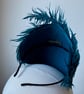 Peggy - Teal Feather Felt Fascinator - Special Occasion - Wedding Guest - Image 3