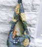 Blue Floral Peg Bag, Wigwam Cotton Storage Bag for Pegs, made in Yorkshire